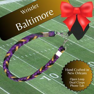 Braided Universal Phone Wristlet, Baltimore Football, Sports Team Colors